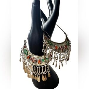 Orange, Red, Green, & Silver Earrings (Used - Good Condition) 🧡❤️💚🩶